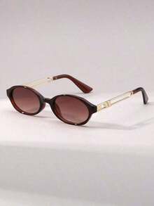 1pc Ladies' Eye Vintage Fashionable Fashion Glasses, Suitable Catwalk, Beach Party, Street Style - 豹紋 - 查看 9