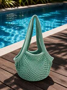 ENBEI 2026 Nouveau sac de plage tressé pliable pour l'été. Un élément essentiel pratique pour les étudiants universitaires, un incontournable pour les vacances, un sac à bandoulière ajouré pour l'été, convenant aux voyages en plein air, aux courses, à la rentrée scolaire. C'est un excellent cadeau pour les filles, les dames de bureau, les travailleurs, les étudiants, les voyages à la plage, ainsi que pour la fête des mères, la saison des vacances ou la rentrée scolaire. - Multicolore - Voir 8