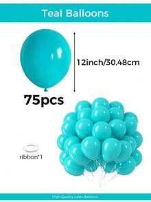 36er Set gemischte Teal-Ballons in verschiedenen Größen, enthält 18", 12", 10", 5" Ballons in Teal, Aqua und Cyan, geeignet für Geburtstag, Meeres-Themen-Hochzeit, Jahrestag, Party, Taufe, Gender Reveal, Abschlussfeier, Meerjungfrau-Themen-Party, Poolparty-Dekorationen - Blau - Übersicht 15