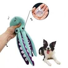 Đồ chơi gặm cho chó con, đồ chơi hình bạch tuộc cỡ lớn có tiếng kêu cho chó: Đồ chơi bền chắc cho chó lớn, phù hợp với các giống chó vừa và nhỏ - Đồ chơi nhồi bông giúp chó cưng luôn bận rộn và kêu nhiều, đồ dùng cho thú cưng - Nhiều màu - Xem 5