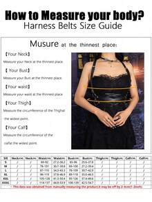 1 chiếc dây đeo quần nữ màu đen kiểu Gothic, kiểu đan chéo, phù hợp cho việc đi lại hàng ngày. - màu đen - Xem 7