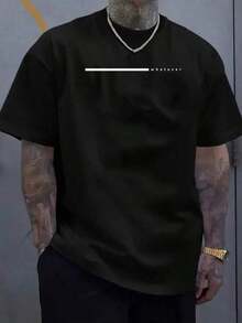 Camiseta hombre cuello redondo y manga corta. Estilo casual con estampados modernos y cómodos. Para hombres y mujeres, estilo pareja, pareja, camiseta de manga corta con estampado de moda - Negro 2 - Ver 13