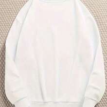 SUDADERA DE CABALLERO CUELLO REDONDO MANGA LARGA AFELPADA PARA FRIO CON DISEÑO DE CAPIBARA MOCHILA - Blanco - Ver 2