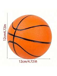 Random Style Mini Basketball - Red And Black Textured PVC Inflatable Ball, Durable Indoor/Outdoor Design, Suitable For Bedroom, Game Room, Gifts (18+ Years) - Multicolor - View 2