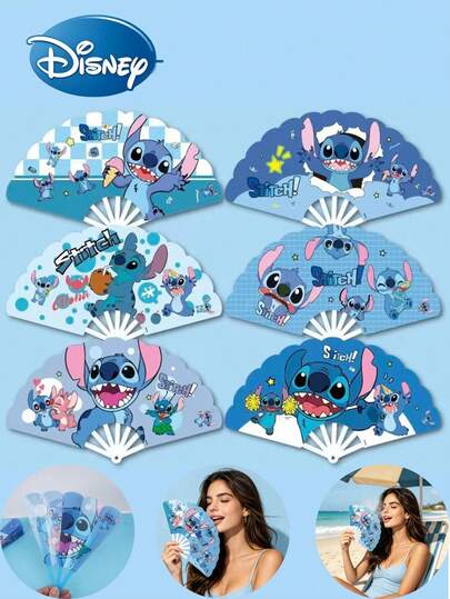  Quạt xếp hình Disney Stiddy, Quạt xếp hoạt hình Stiddy, Vật dụng không thể thiếu cho mùa hè | Quạt xếp di động tiện lợi khi đi du lịch | Mát mẻ trong mùa hè | Cần thiết để chụp ảnh, phù hợp cho gia đình, tiệc tùng, những chuyến đi biển mùa hè và nhiều tình huống chụp ảnh khác nhau.