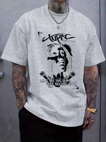 Men's Rap Legend Iconic Rapper Print T-Shirt - Short Sleeve Round Neck Casual Summer Tee Suitable For Spring & Outdoor Wear, Machine Washable Retro Music Apparel For Hip-Hop Fansmen's Summer Clothes,Designer Shirts Men,Graphic T,Summer Clothes,Summer Tops,Fathers Day Gift,100 Percent Cotton,Men Women T-Shirt Print Tee,Hombre Verano,Camiseta Hombre, Hombre,Camiseta Hombre Algodón - màu đen - Xem 5