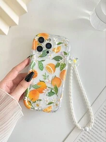 奶油色波浪边亮面柠檬彩防摔手机壳，配串珠手链配件，兼容 17 Pro/17 Air/17/17 Pro Max/16/11/16 Pro/16 Plus/16 Pro Max/16 e/15 Pro Max/13/14/12/XS/XR/7G/8P，兼容三星 Galaxy S26/S26 Plus/S26 Ultra/A17/A07/S25/S25 Plus/S25 Ultra/A16/A36/A26/A56/A50/A12/A32/A52/A72/A51 - 彩色 - 查看 5