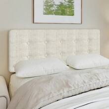 Peel & Stick Upholstered Headboard Twin Size - Easy Self-Adhesive Fabric Headboard With Soundproof Wall Panels - Channel Tufted, Wall Mounted, No Tools Installation For Bedroom(Beige) - 米色 - 查看 1