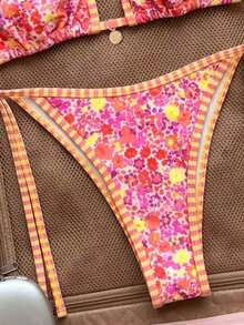 Swim Mod Women's New Solid Color Triangle Cup Bikini Set, Sexy Tie-Up Two Pieces Swimsuit For Summer Beach Vacation - Nhiều màu 4 - Xem 5