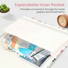 Lined Journal Notebook For Women & Men, Hardcover Leather Journal For Writing, A5 College Ruled Notebook For Work & Note Taking, Perfect For Office School Home Supplies, 160 Pages, Garden - A-garden - View 5