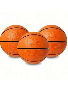 Random Style Mini Basketball - Red And Black Textured PVC Inflatable Ball, Durable Indoor/Outdoor Design, Suitable For Bedroom, Game Room, Gifts (18+ Years) - Multicolor - View 1