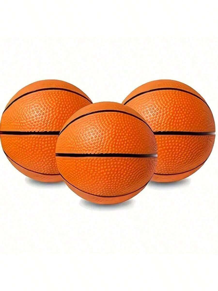 Random Style Mini Basketball - Red And Black Textured PVC Inflatable Ball, Durable Indoor/Outdoor Design, Suitable For Bedroom, Game Room, Gifts (18+ Years) - Multicolor - View 1