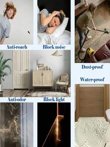 1pc Simple Grey Windproof Soundproof Door Gap Strip, Suitable For Home - Multicolor - View 4