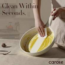CAROTE Batería de Cocina 12 Piezas, Ollas y Sartenes Antiadherentes, Color Crema Blanco, Compatible con Inducción y Gas - Ver 4