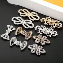 2Pcs/4Pcs Set Elegant High-End Buttons, Fur Coat Decorative Buttons With Rhinestone Decoration, Suitable For Capes, Jackets, Coats, Trench Coats And Shawls, Invisible Sewing Hole Design, Traditional Cheongsam Buttons - Multicolor - View 9