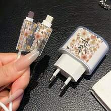 Ốp bảo vệ Shen Meng Hua Yi tương thích với cáp dữ liệu Apple, phù hợp với bộ sạc 18-20W, chống vỡ và chống trầy xước. - Trong sáng - Xem 4