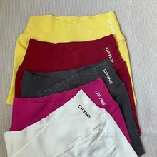 DFYNE YOU Vision Sportswear Women Seamless High Waist Yoga Shorts Tummy Control Workout Shorts For Gym Fitness Running Cycling - Ivory - 查看 4