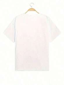Camiseta de manga corta para mujer con cuello redondo y estampado de letras "Perfectly Imperfect", de mezcla de algodón, estilo casual, básica para verano, minimalista con letras blancas, camiseta gráfica suave para uso diario en la calle y oficina. - Blanco - Ver 2