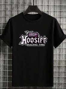 Camiseta de talla grande para hombre con el logotipo HIGP de Hoosier Racing Tire para fanáticos del automovilismo y pilotos de carreras. - Negro - Ver 6