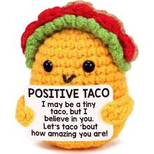 This Soft Handmade Crocheted Mexican Tortilla Can Bring Us Smiles, Happiness And Encouragement. It Is A Happy Companion That Can Help Improve Your Mood And Spread Smiles. It Makes A Wonderful Birthday Gift For Adults, Girls, Boys, Teens And Children. - Multicolor - View 1