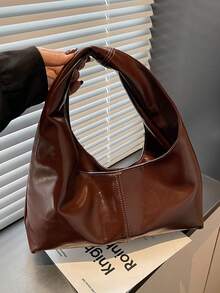 High-Quality Fashionable Minimalist Versatile Shoulder Bag, High-End Handbag For Women - Coffee - View 7