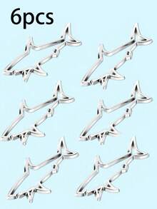 3D Metal Car Sticker, Simple & Practical Multifunctional Shark Badge Sticker, Car/Motorcycle Fuel Tank Cover Decor Logo Auto Accessories, Suitable For All Vehicle Exterior Stickers - A - View 15