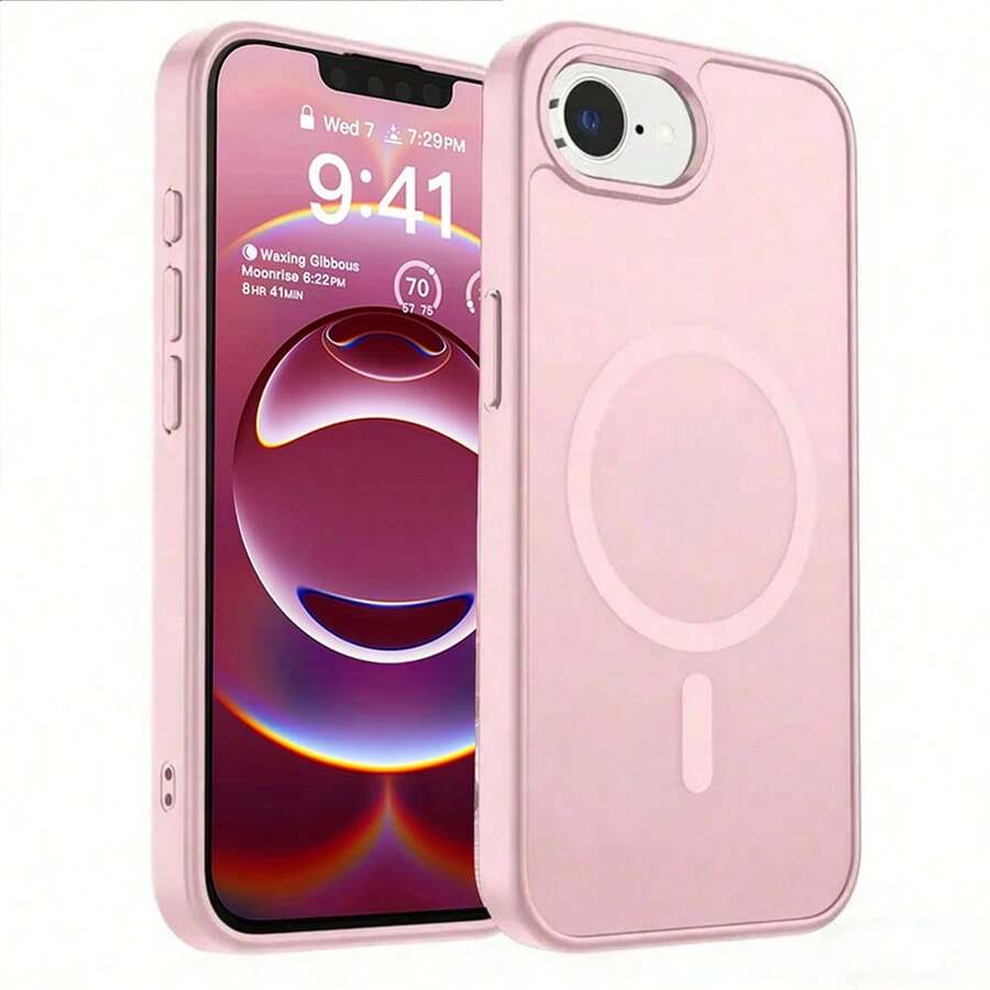 Ốp bảo vệ sạc không dây từ tính cho iPhone 17e 16e 17 16 15 14 13 12 11 17 Pro Max 15 Plus, Ốp điện thoại Apple 17 mờ bán trong suốt, Vỏ bảo vệ Apple 17 Pro Max, Mùa hè - Hồng - Xem 1