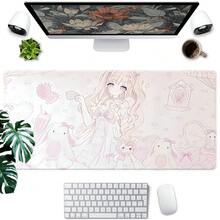 1個電競遊戲滑鼠墊 - 附可愛插圖圖案。大尺寸、防滑且可水洗的橡膠桌墊（辦公桌配件）。耐用、防污的遊戲滑鼠墊與桌面裝飾。電競玩家的理想禮物 - B - 查看 2