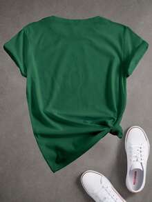 Camiseta con Estampado "No Soy un Desastre", Manga Corta, Cuello Redondo, Estilo Casual para Verano y Primavera, Ropa de Mujer - Blanco - Ver 10