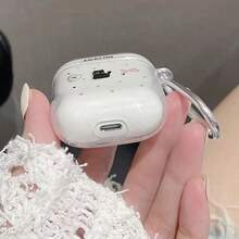 Ốp lưng silicon mềm hình mèo đen dễ thương có nơ và vòng kim loại, họa tiết chấm bi, tương thích với Apple 1/2/3/4 - Nhiều màu - Xem 3