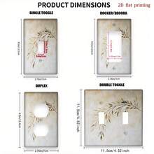 1pc Tree Branch Pattern Switch Socket Panel Cover - Decorative Plate For Single/Double Switch & Socket, Peel And Stick, Suitable For Home & Office, 2D Printed Design - A - View 3
