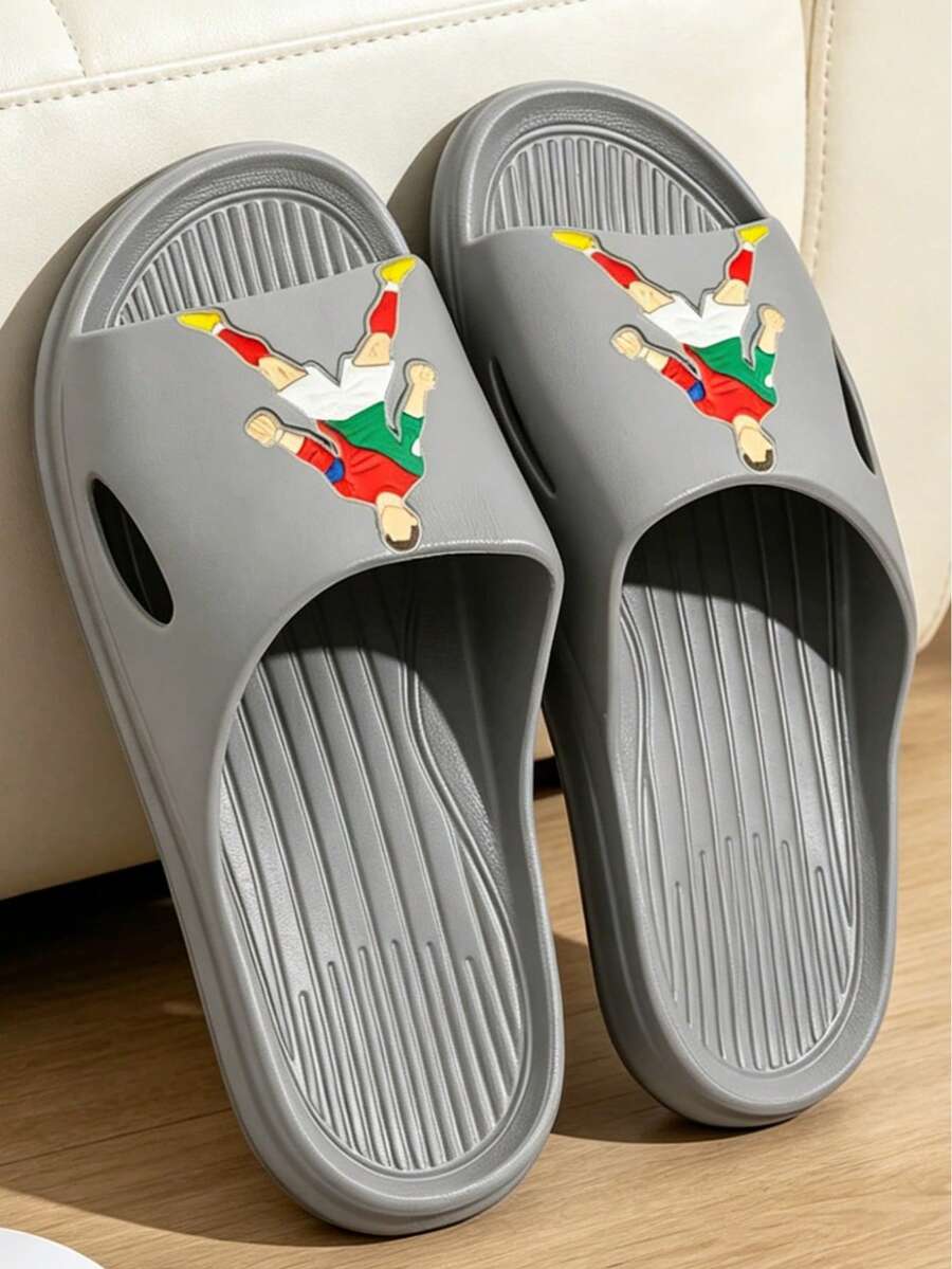 Dép đi trong nhà chống trượt cho cặp đôi, dép tối giản dùng cho nhà và phòng tắm, unisex. - Xám - Xem 1