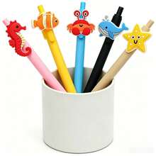 5/10pcs Underwater Animal Series Neutral Pens, Practical & Cute Small Gifts - Underwater Animals Series - View 2