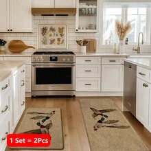 1pc Bird Pattern Printed Linen Kitchen Rug, Bathroom Mat, Doormat, 3D Printed Rectangle Carpet For Living Room, Bedroom, Hallway, Bathroom, Laundry Room - Polyester Rug For Indoor And Outdoor Home Decor - Multicolor - View 12