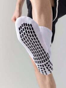 6 đôi tất unisex họa tiết kẻ caro đen trắng, thoải mái, thoáng khí, giảm sốc, co giãn, bền, phù hợp cho thể thao, tập thể dục, chạy bộ, mặc hàng ngày, kỷ niệm World Cup. - Đen và trắng - Xem 4