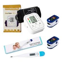 Health Monitoring Set: Arm Blood Pressure Monitor + Oximeter + Thermometer - ALPS-GRAY - View 8