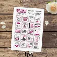 Hen Party Hunting Game - Selfie Bingo, Hen Night Party Game, Man Hunting Challenge - Hen Party - View 9