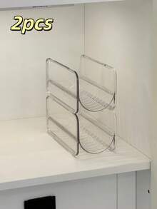 2 piezas Soporte multiusos para rizador de cabello, organizador apilable para herramientas de peinado, portavasos, soporte para secador de pelo, soporte para peine - Versión actualizada - Ver 13