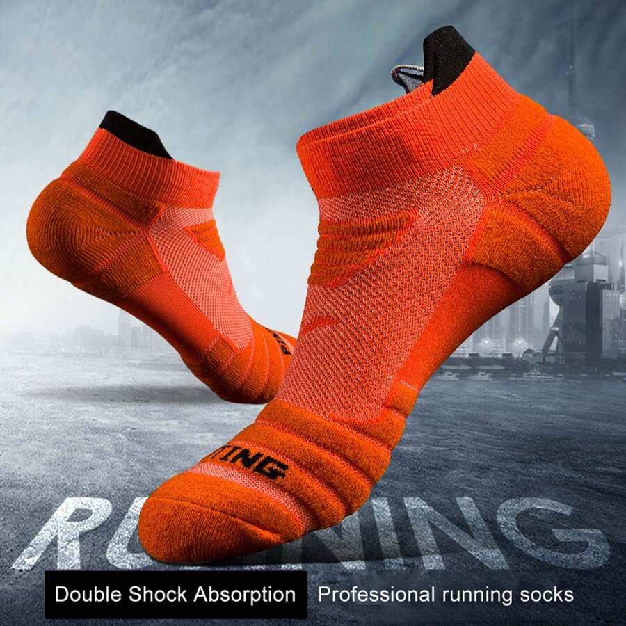 1 Pair/4 Pairs Sports Socks, Suitable For Outdoor Activities, Running, Basketball, Workout And Cycling. Unisex - Multicolor - View 1