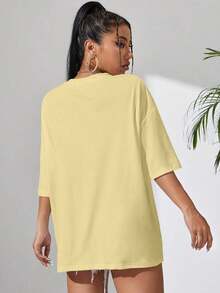 Solid Color T-Shirt - Lemon Yellow - View 2