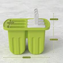 夏季矽膠冰棒模具，易脫模矽膠冰球製作器，雞尾酒，6格冰棒製作模具，冰棒模具，冰盤，製冰器，夏季與海灘度假必備，冰模，萬聖節與聖誕節禮物 - 彩色 - 查看 8