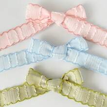 1 Yard Brushed Edge Satin Ribbon, Wedding Bouquet Decoration Ribbon, Suitable For Handmade Bouquets, Gift Wrapping, Party Decor, Floral Design, Gift Ribbon, Soft Texture, Event Decoration, Floral Ribbon - 1Pc Yellow-green - View 4