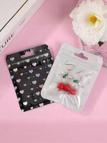 100/30/10pcs PVC Anti-Tarnish Transparent Jewelry Zipper Bags, Anti-Oxidation Small Zipper Pouches For Earrings, Necklaces And Jewelry - Multicolor - View 6