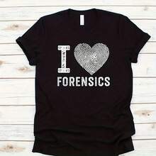 I Love Forensics Forensic Science Shirt Forensic Scientist Women's T-Shirt Heart Crime Scene Criminal Justice - 款式 - 查看 1