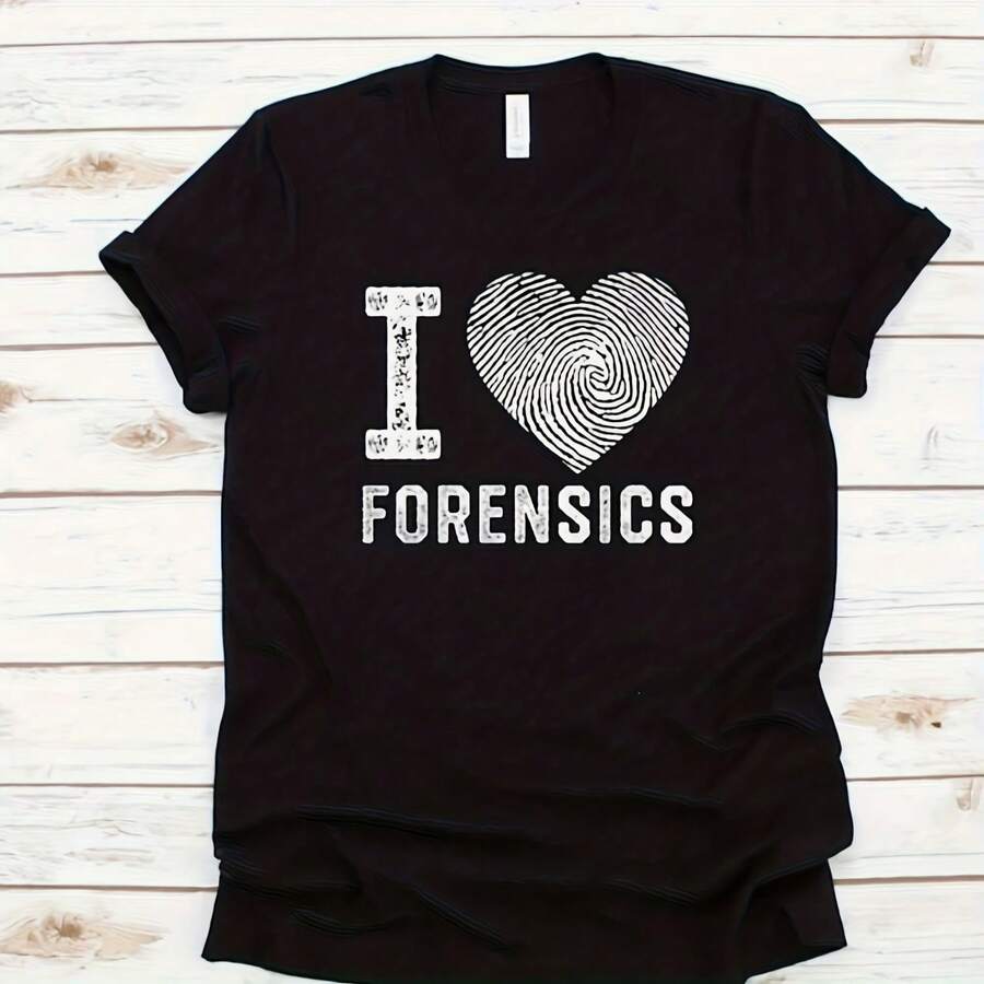 I Love Forensics Forensic Science Shirt Forensic Scientist Women's T-Shirt Heart Crime Scene Criminal Justice - 款式 - 查看 1