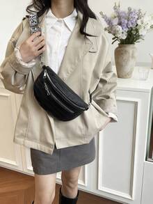 Women's New Versatile Mini Horse Chest Bag, Suitable For Daily Commute, Travel, Shopping, Strolling - Black - View 5