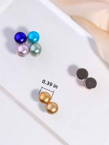 6pcs Middle Eastern Muslim Invisible Magnetic Scarf Clips, Hijab Pins, Brooch Accessories - Color Mixing - View 4