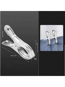 6pcs Durable Stainless Steel Pool Cover Clips With Plastic Handles - Heavy Duty Spring Clamps For Secure Pool Cover And Photography, Fashion Metal Clips With Sturdy Plastic Handles For Drying Quilts - A - View 8