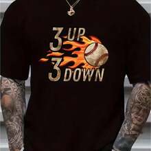 Printed T-Shirt For Men And Women - 黑色 - 查看 1