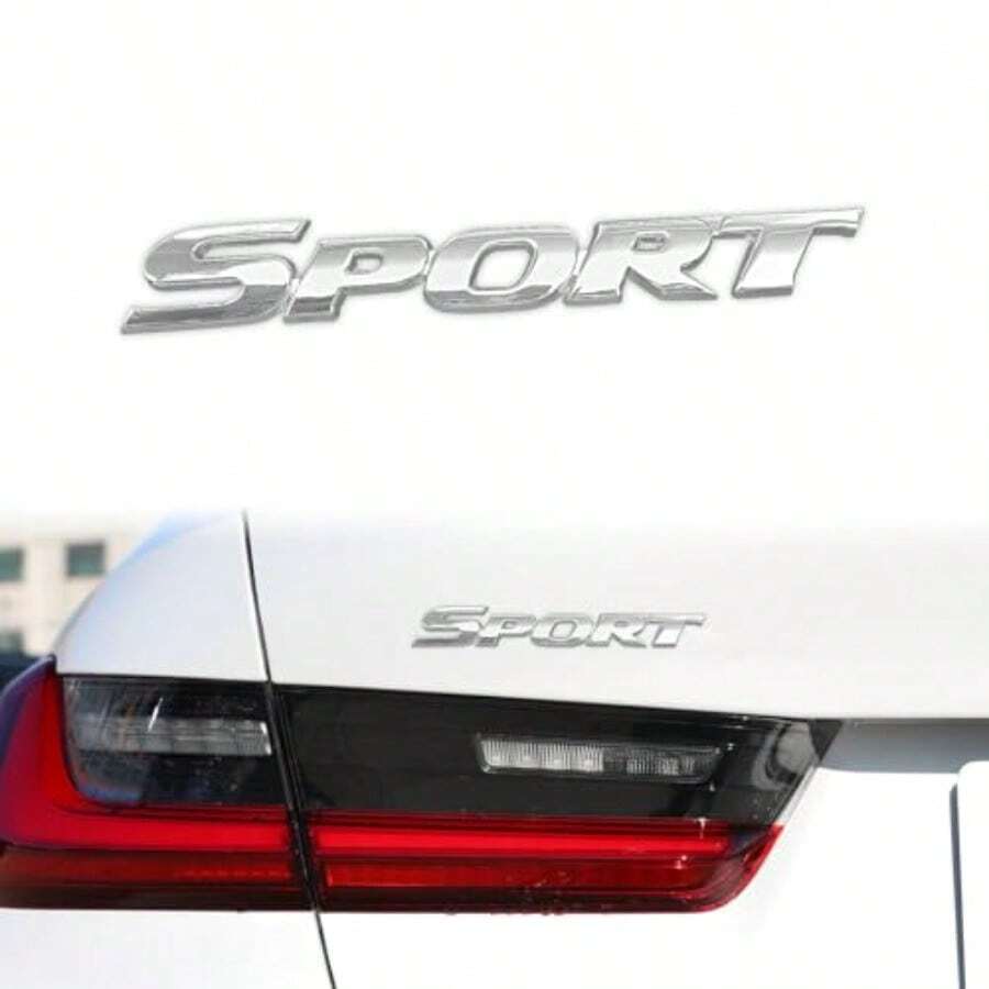 3D Sport Sticker Badge - Metal Styling Personalise Sport Emblem - Side Fender Rear Trunk Car Accessories Decoration Accessories Silver - Bạc - Xem 1